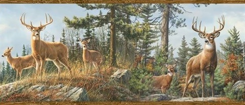 Garth Blue Whitetail Crest Portrait Border