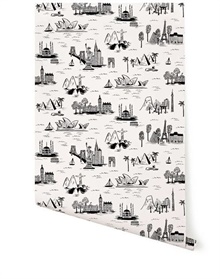 Cities Toile White