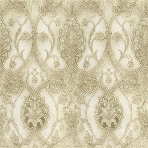 Cream Elisabetta Damask