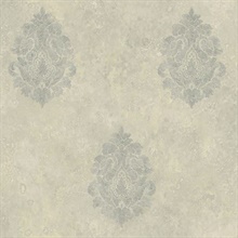 Light Grey Baroque Damask