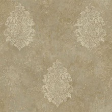 Brown Baroque Damask