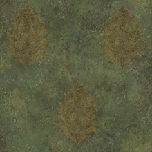 Green Baroque Damask