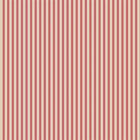 Beige & Red Stripe