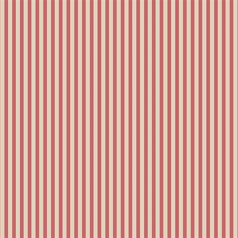 Beige & Red Stripe | FK34407 | Beige & Red Striped Wallpaper