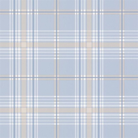 Blue & Tan Plaid