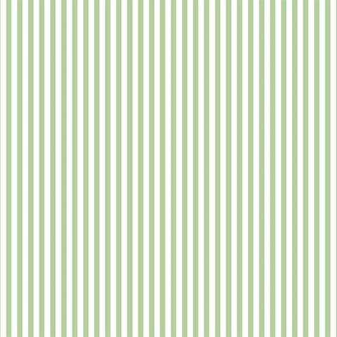 FK34409  Classic Green & White Stripe Wallpaper