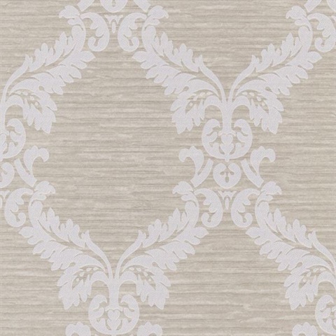 Siri Taupe Damask Crepe