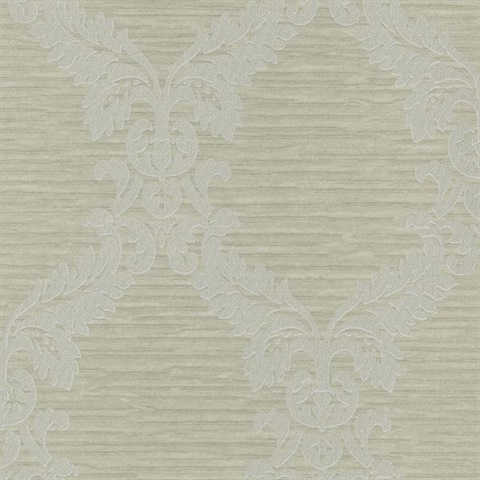 Siri Light Green Damask Crepe
