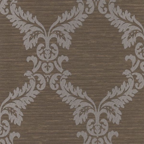 Siri Brown Damask Crepe