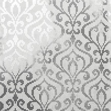 Venus Silver Foil Mini Damask