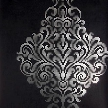 Lux Charcoal Foil Damask