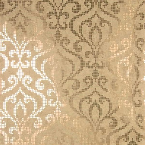 Venus Brass Foil Mini Damask