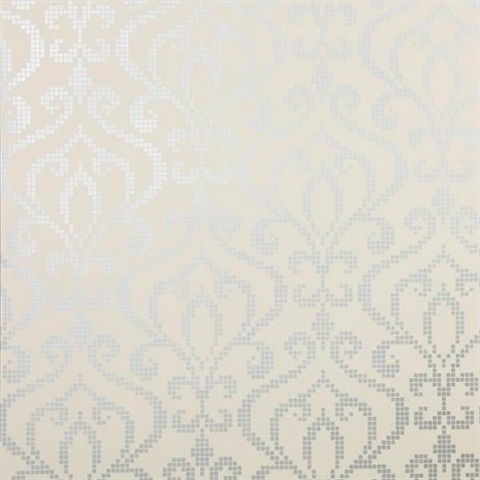 Venus Pewter Metallic Mini Damask