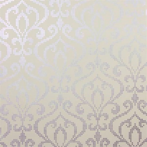 Venus Lavender Metallic Mini Damask