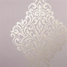 Lux Lavender Metallic Damask