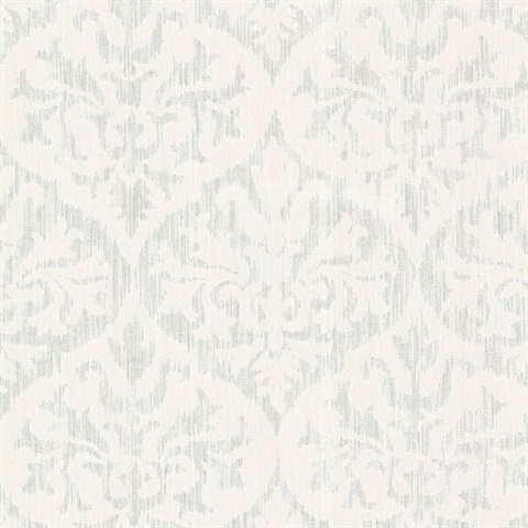 Sumatra Silver Ikat Damask