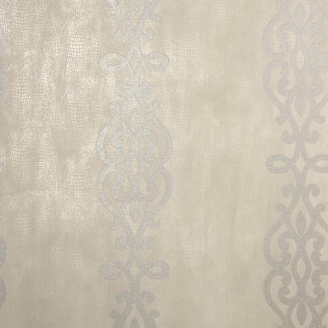 Anaconda Taupe Glitter Stripe