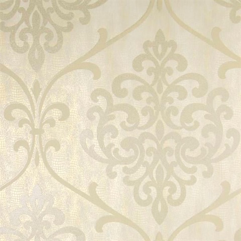 Ambrosia Champagne Glitter Damask