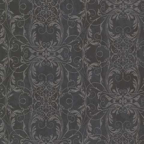 Tianna Charcoal Ironwork Scroll