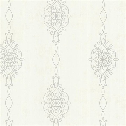 Alvina Platinum Ironwork Stripe