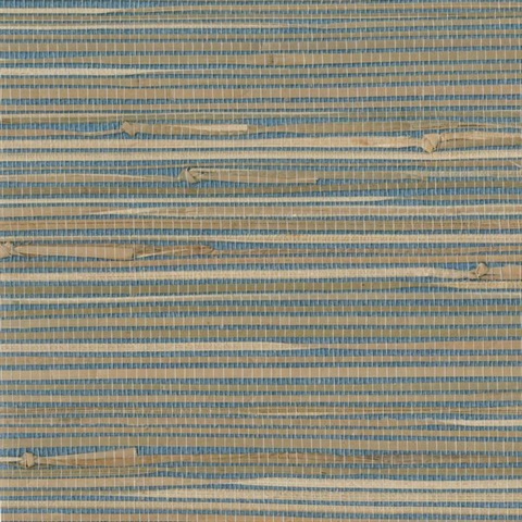 Jissai Mariner Blue Grasscloth