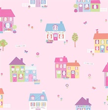 Happy Street Pink Houses