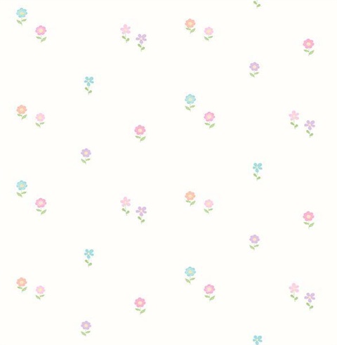 Happy Street Flowers Turquoise Floral