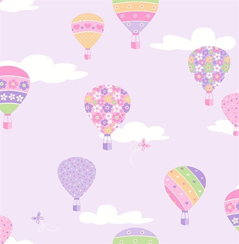 Hot Air Balloons Lilac Balloons