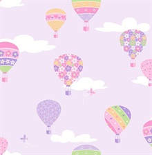 Hot Air Balloons Lilac Balloons