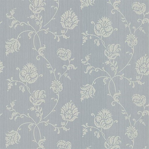 Isabel Light Grey Jacobean Trail
