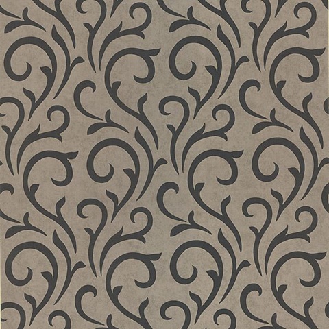 Ophelia Charcoal Scroll