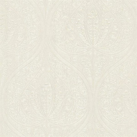 Paolina Champagne Embossed Large Damask