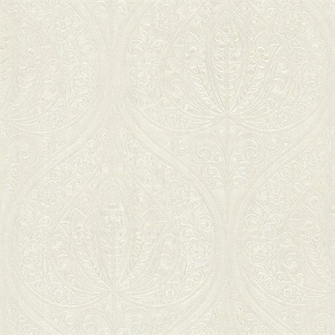 Paolina Champagne Embossed Large Damask