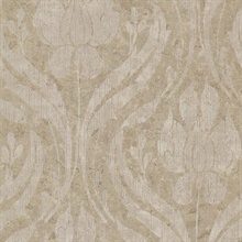 Carrara Bronze Textured Damask