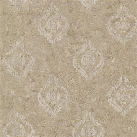 Benza Bronze Small Textured Damask