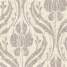 Carrara Taupe Textured Damask