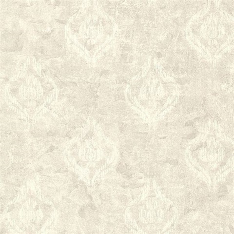 Benza Light Grey Small Textured Damask