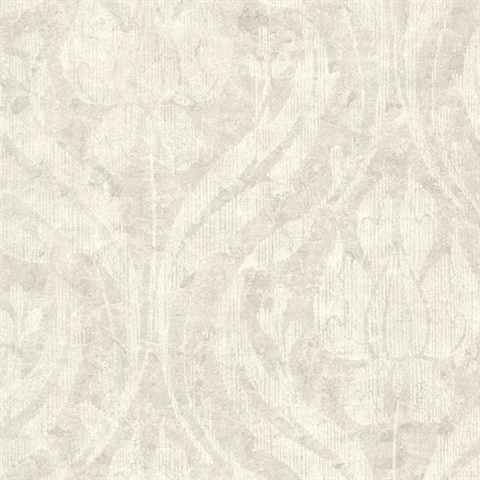Carrara Light Grey Textured Damask