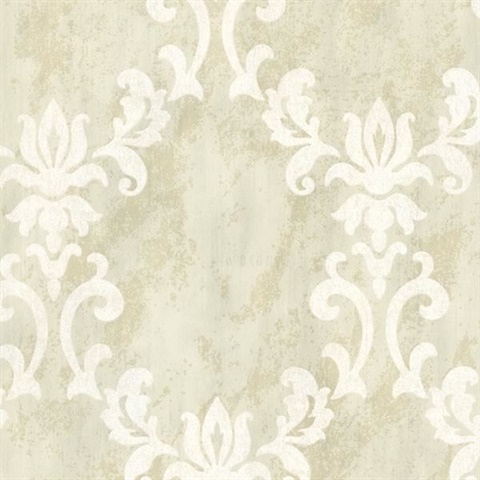 Renna Cream Large Scroll Damask