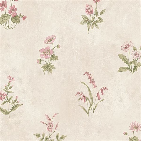 Pink and Brown Floral