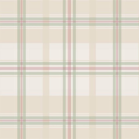 Red Brown and Green Plaid