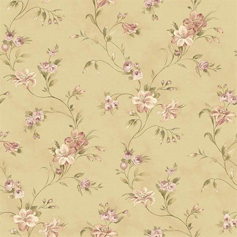 Lorraine Lily Gold Floral
