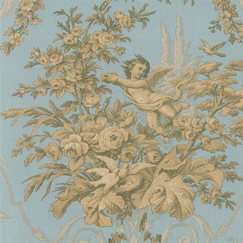 Floral and Cherub