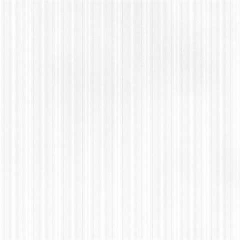 Thin Vertical Silk Stripe Pearl White Wallpaper