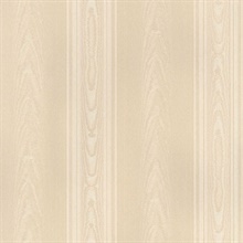 Medium Moire Wood Pattern Stripe Cream Wallpaper