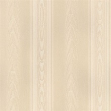 Medium Moire Wood Pattern Stripe Cream Wallpaper