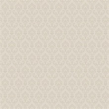 Small Damask Beige Wallpaper