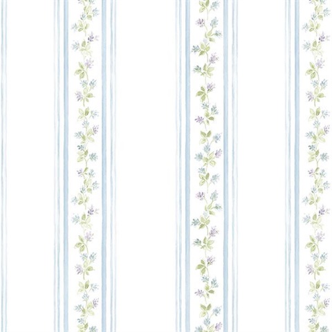 Vintage Floral Stripe Fabric Wallpaper and Home Decor  Spoonflower