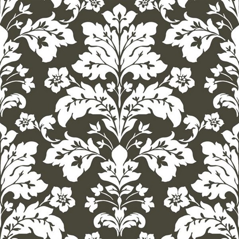 Camila Black Modern Damask