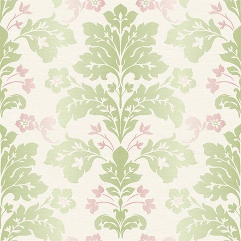 Camila Green Modern Damask